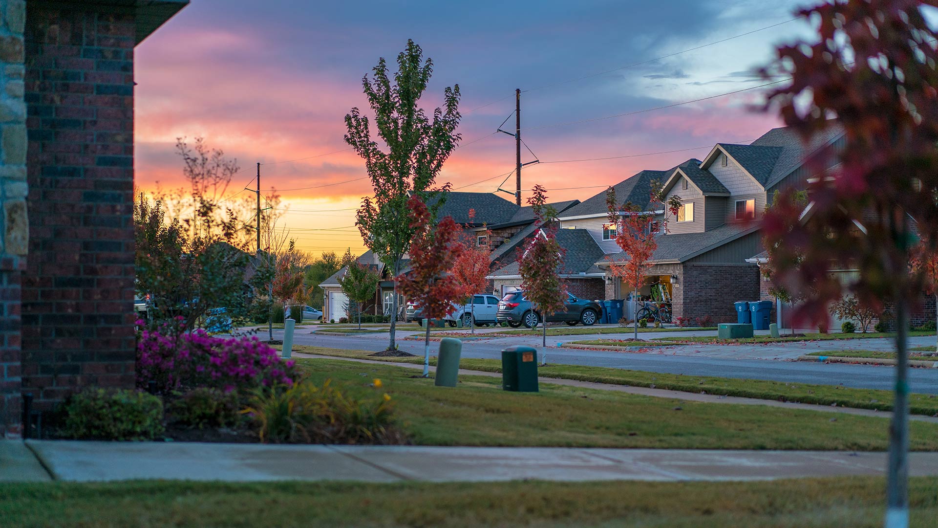 Sunset view from a neighborhood in Haslet, TX.